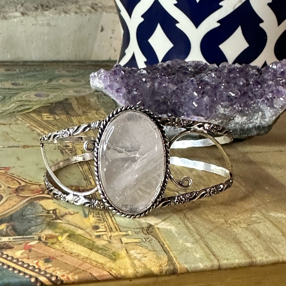 Hand Crafted Silver and Purple Bracelet - Picture 5 of 5